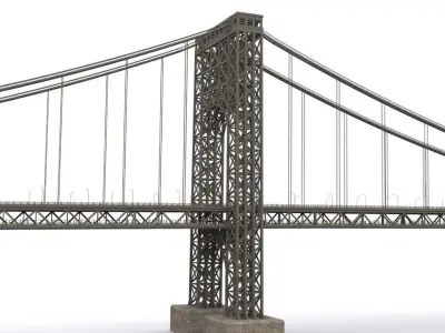 George Washington Bridge Low-poly 3D model