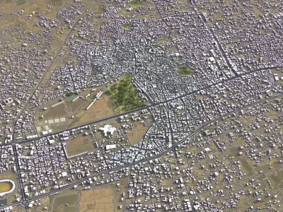 Dhamar - 3D City Model Low-poly 3D model