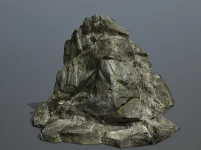 Mountain 2 rock Low-poly 3D model