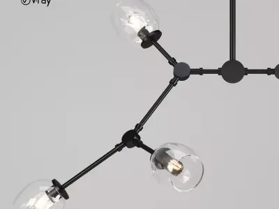 Noella Bronze Chandelier 3D model