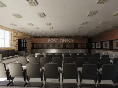 Post Office Low-poly 3D model