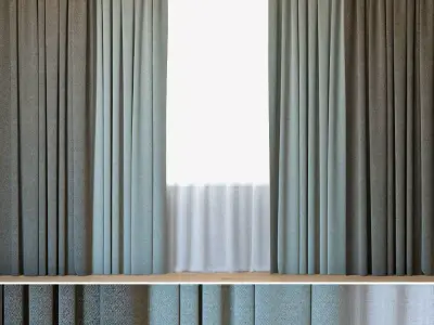 Curtains 62 Curtains with Tulle Backhausen Aphrodite 3D model