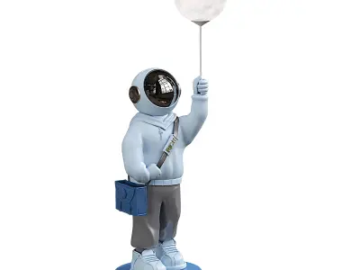 Astronaut Home decoratin 3D model