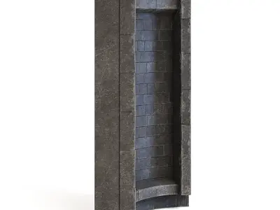 Dungeon Wall Corner Inside 3D model