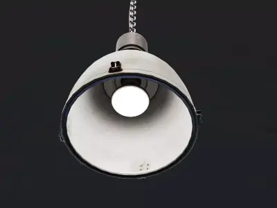 Industrial Hanging Lamp 3D Model Low-poly 3D model