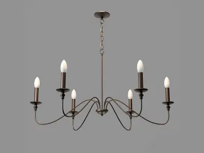 Ableton 6 - Light Candle Style Classic - Traditional Chandelier 3D model