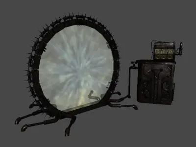 Sci-Fi portal Low-poly 3D model buy
