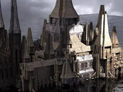 Cult Marshes Tower Cathedral Extended 3D model