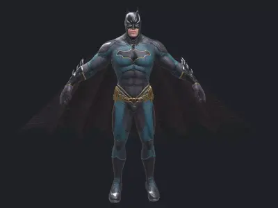 batman  high quality Low-poly 3D model