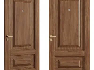 Interior door 24 Low-poly 3D model