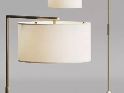 Pottery Barn Joelle Marble Floor Lamp 3D model