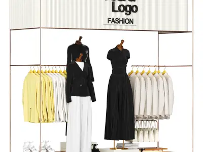  Clothing store and showroom Low-poly 3D model