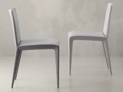 Filly dining chair with legs 3D model