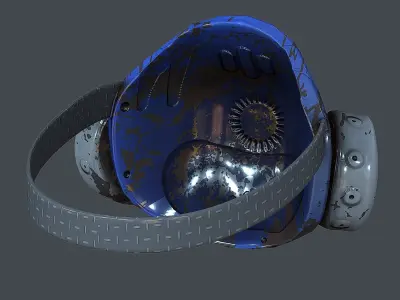 Gas mask helmet 3d model scifi Low-poly Low-poly 3D model Low-poly 3D model 59