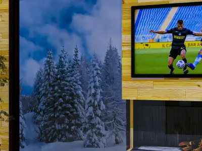 Fireplace with Window Free 3D model