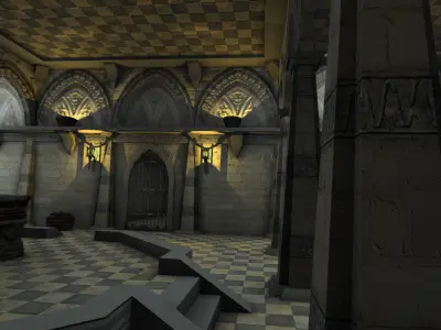 Old Temple Low-poly 3D model