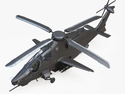  Bell 360 Invictus Helicopter with Pilot Rigged 