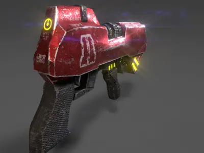 Sci Fi Rifle-Pistol - Ultra Optimized Low-poly 3D model