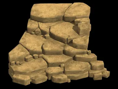 Empty Mulberry - steps - stone ladder 04 3D model