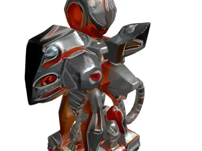 SciFi Mecha Creature Robot Low-poly 3D model