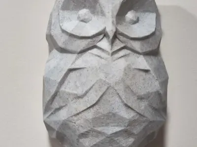 Cute Owl wall lamp 3D print model