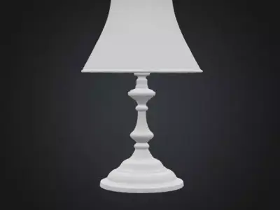 Old Classic Bedside Lamp Low-poly 3D model