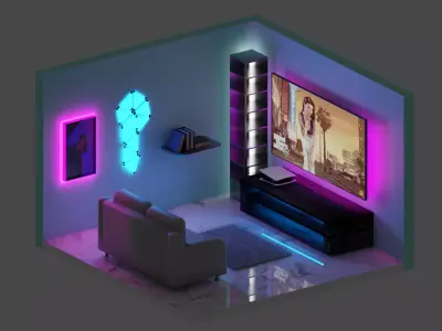 Gaming room Free 3D model get