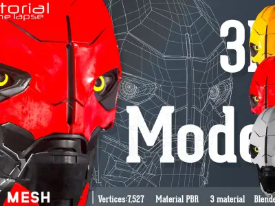 SCI-FI Mask   3d model   Low-poly 3D model
