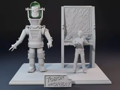 Characters from the film Tobor the Great 3D print model
