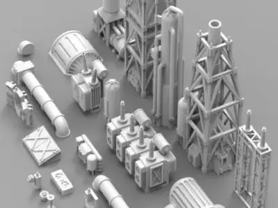 Infrastructure and Objectives Pack 02 3D print model