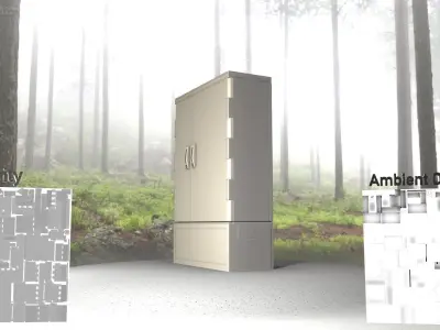 Electrical Distribution Cabinet 36 Low-poly 3D model