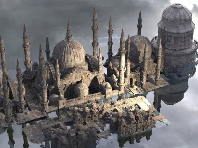 Muslim Crusades Arab  architecture New and Updated version 3 3D model