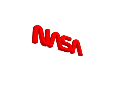 NASA 1975 Logo v2 002 Free low-poly 3D model