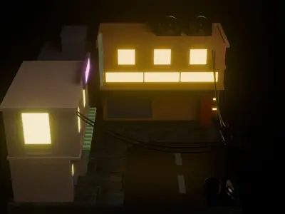 Low Poly City Pack Low-poly 3D model Low-poly 3D model