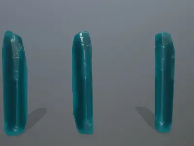 Crystal Set of crystals Low-poly 3D model