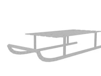 Winter sled low poly Free low-poly 3D model