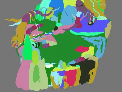 Stone Fallen Land - Jungle Stone Forest 02 3D model