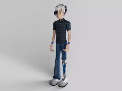 sci-fi styles Boy 3D model