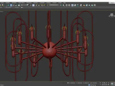 Champ Elysees Chandelier Low-poly 3D model