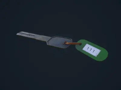 Hotel Key Low-poly 3D model