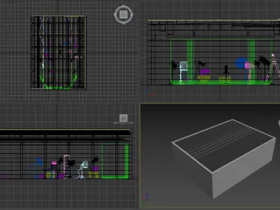 professional studio and light setup 3D model