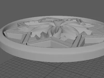 rosette snowflake 3D model purchase