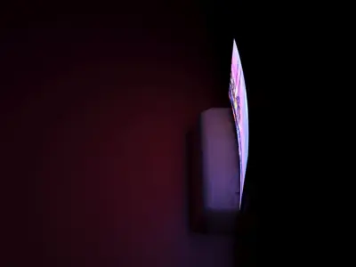 Curved TV Low-poly 3D model