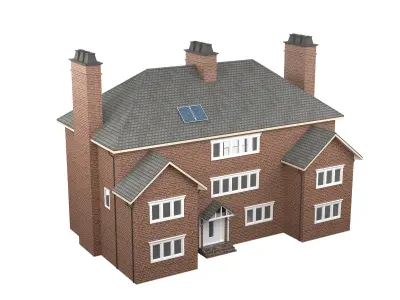 British House Design 02 Low-poly 3D model
