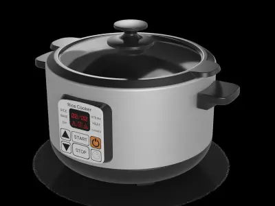 Kitchen appliances Rice Cooker Low-poly 3D model