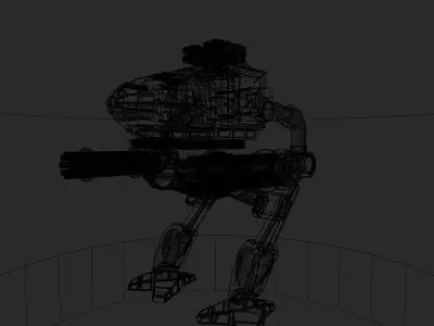 SIFI Combat Robot Low-poly 3D model