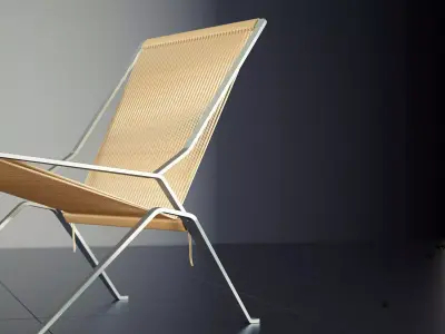 PK chair with metal frame 3D model
