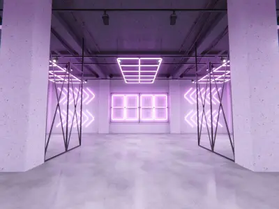 Neon Urban Room 2 3D model