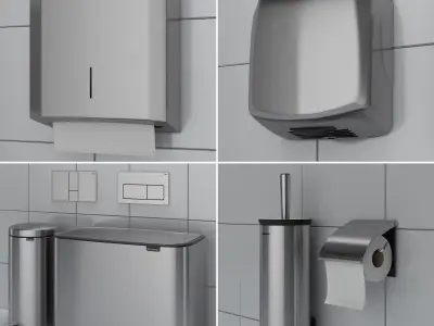 Bathroom accessories set 71 -Jofel -Brabantia -BXG  3D model