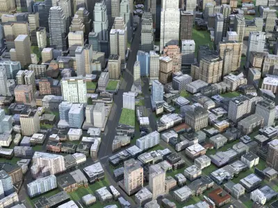 City 65 Low-poly 3D model